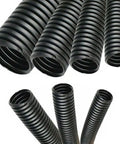 2 Inch Wire Loom Conduit Corrugated Black Polypropylene Non Slit Flex Tubing 10 Feet Tough As Nails Heavy Duty Protection For Harsh Environments Resists Water Oils And Chemicals Operates In Minus Thirty To One Hundred Ten Degrees Celsius