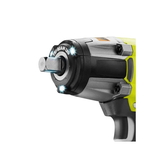 Close-up of the 18V Cordless Impact Wrench Kit With Half Inch Drive Three Speed 300 Ft Lbs Torque Up To 3200 IPM Dual Chemistry Charger Bundle