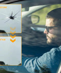 Windshield Crack Repair Kit Pro Upgrade 2025 Edition For Cars And Trucks, Quick Fix Resin Liquid shown before and after use