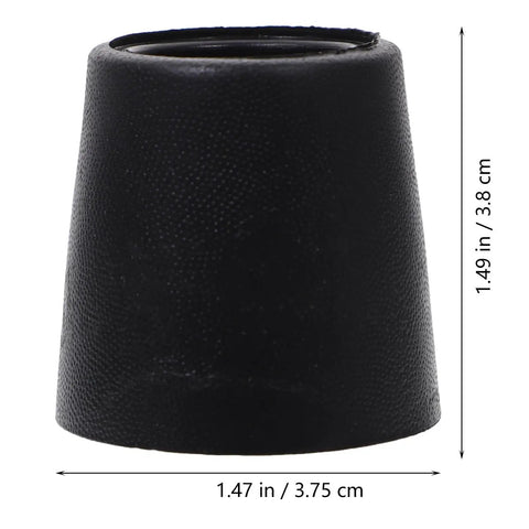 20 Piece Chair Leg Floor Protectors Set With Rubber Pads And Iron Washers Anti Slip Furniture Feet shown close up with dimensions