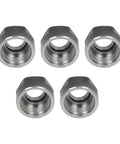 Solid 5 Pack Of Er16-A Collet Nuts For Cnc Milling Machine Clamps, Hardened steel nut set with smooth threads, precision machining parts.