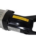 Close-up of Portable Electric Rebar Bender Machine Nrb-22 Steel Bar Bending Tool, showing the handle and electrical components.
