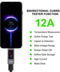 USB C Power Meter Tester 4-30V 0-12A Type-C PD Digital Multimeter Voltage And Current Meter for USB charging detection