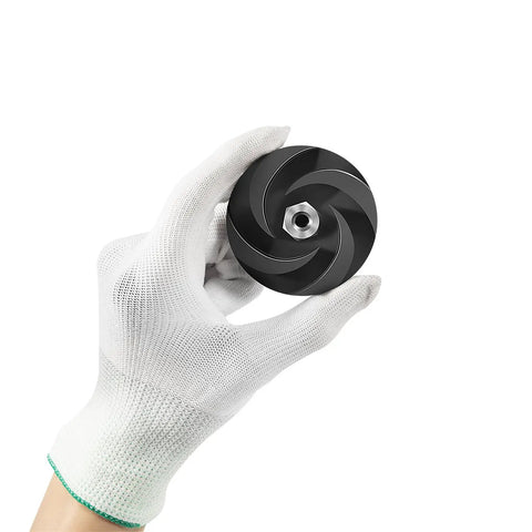 331 Pump Rebuild Kit impeller for Straight Centrifugal Transfer Pumps held in white gloved hand.