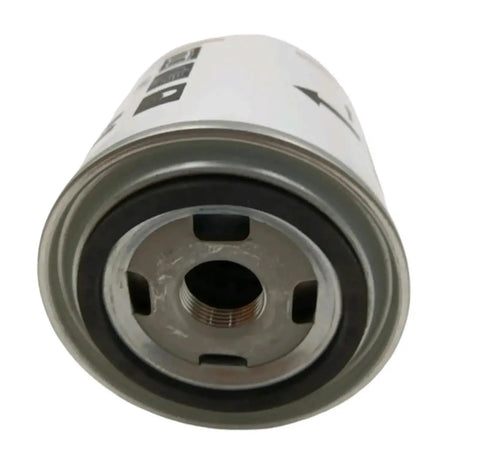Close-up of Beefy Oil Filter For Screw Air Compressor Spare Parts Built To Last Premium Replacement Filter Cartridges showing inlet