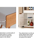 Non Magnetic Door Push Latch For Single Doors on a wooden cabinet with door spacing detail image