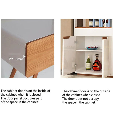 Non Magnetic Door Push Latch For Single Doors on a wooden cabinet with door spacing detail image
