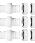 Pool Cleaner Hose Swivel Kit Replacement 9-100-3002 for 360 and 380 Pool Cleaners, White, ABS, 3 Swivel Joints and 6 Nuts, Heavy Duty Seal, Prevents Tangling, Lightweight and Quick Install, shown as kit parts