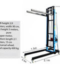 Heavy Duty Portable Lift Platform Panel Lift Hoist For Cold Storage Sheet Bricks And Ducts with specifications and dimensions