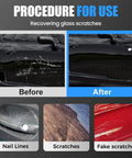 Before and after results of 2025 Upgrade Car Scratch Repair Paste For Deep Scratches With Wide Sponge on vehicle surface.