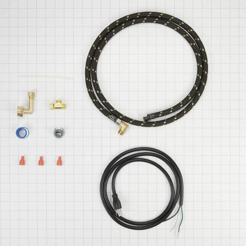 Industrial Dishwasher Water Line Installation Kit For Easy DIY Hookup No Fuss Durable Braided Hose With Quick Connect Fittings Factory Certified Accessory Reliable Plumbing Upgrade For Your Dishwasher, braided hose and power cord