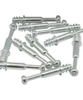 10 Pack M6 X 35mm Cam Bolts For Furniture Assembly Heavy Duty Iron Connectors With Galvanized Finish Rust Resistant Hardware