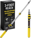 Telescopic Extension Pole 3 Ft Aluminum Alloy With Flip Lock Grab-And-Go Do It All Multi-Purpose Pole in packaging