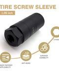 Oil Pressure Sensor Socket Kit For Three Eighths Drive Six Point Pro Auto Socket Fits One And One Eighth Inch Hex Wrench Gas Pressure Switch Socket For Quick Removing And Installing Oil Sending Unit, black tire screw sleeve