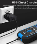 Stud Finder Wall Scanner4 in1Wall Stud Detector of AC Wire Wood Metal Studs charging via USB port with charger and cable.