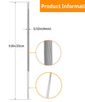 Diagram of 12 Pack Five Thirty Second Inch Chainsaw File Set With Four Millimeter Round Sharpening Files showing length and diameter measurements.