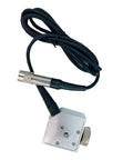 3 Axis Piezoelectric Accelerometer Vibration Meter With 3D Velocity Vibrometer Gauge, Data Logger, And 10 Hz To 10 kHz Range, ISO 2954 Compliant Pro Grade Diagnostic Gear For Rotating Machinery, Detects Misalignment And Out Of Balance. silver metal sensor with black cable