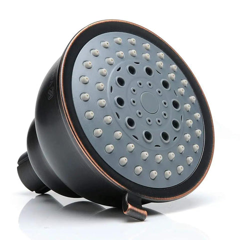 High Pressure Rain Shower Head With 5 Functions, Strong Water Flow Even at Low Pressure, Spa Vibe Shower Experience, Easy Clean Nozzles, Oil Rubbed Bronze Finish, 4-inch round head