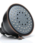 Front view of High Pressure Rain Shower Head With Shower Arm 5 Function Spray For Spa Like Comfort Even At Low Water Flow Oil Rubbed Bronze Finish Easy Install Air In Technology Delivers Strong Shower Pressure And Relaxing Body Massage
