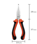 Premium Automotive Fuse Puller And Relay Extractor Tool With Insulated Handles, 6.5 inch long, featuring orange and black rubber grips.