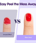 Comparison of nails with and without Liquid Latex For Nails Peel Off Cuticle Guard Skin Barrier Protector For Nail Polish Nail Art