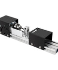 No Fuss Mini Bench Lathe And Bead Polisher Machine 96W 12V 24V DC solid aluminum body tabletop view with black steel grip.