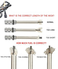 3 In 1 All Metal Keychain Lighter With Multitool Bottle Opener And Windproof Permanent Match Kerosene Style Infinite Lighter adjustments showing wick and fuel guide