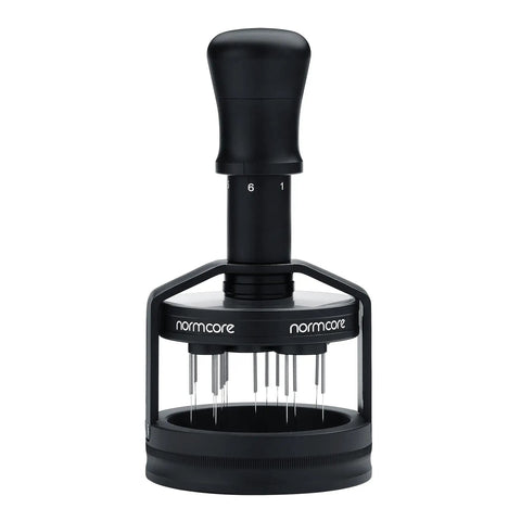 Kill Stubborn Espresso Ground Clumps Fast With This Dope 58mm Planetary Wdt Tool And Adjustable Needle Distributor, black.