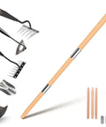 Wooden Hoe Handle Replacement 47 Inch Long With 1.3 Inch Diameter Tapered End Fits Hollow Hoe Forks Shovels Garden Rakes