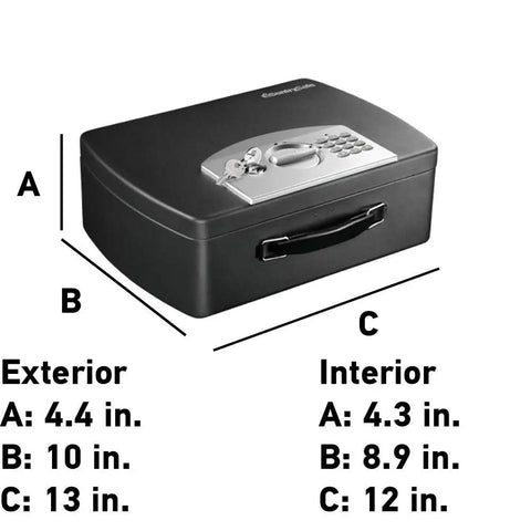 Compact Digital Keypad Safe Box Portable Steel Travel Safe with carry handle and dimensions for dorm or office use