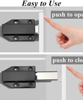 16 Pack Magnetic Cabinet Door Latches Heavy Duty Drawer Catches Push To Open Hidden Cabinet Hardware Kit in use