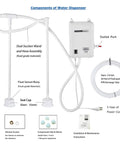 110V Drinking Water Pump For 5 Gallon Bottle Dispenser System Dual Inlet On Demand Water Pump For Fridge Ice Maker Coffee Maker Faucet BPA Free