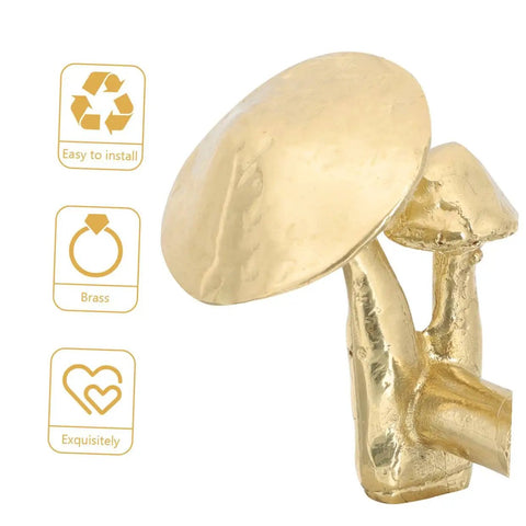 Brass Mushroom Cabinet Knobs And Drawer Pulls 2 Pack Polished Brass Handles For Kitchen Bathroom Wardrobe And Home Hardware Durable Rustic Style Dope Look
