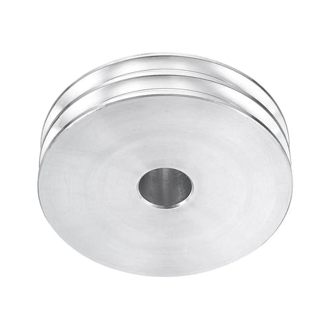 Bad Ass Double Groove V Type Pulley With 16mm Bore And 80mm Outer Diameter crafted from tough aluminum alloy, top view.