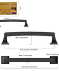 Matte Black Cabinet Pulls 10 Pack 5 Inch Center To Center Hardware with dimensions and credit card size comparison.