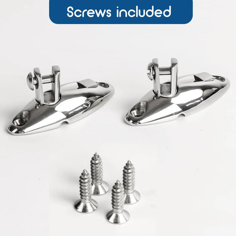 Boat Bimini Top Swivel Hinge 316 Stainless Steel Deck Side Mount Quick Release Hinge With 360 Degree Rotation For Saltwater Marine Hardware Accessories 2 Pack, screws included