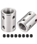 10mm To 10mm Stainless Steel Rigid Shaft Coupling With Set Screw 22mm Long 16mm Outer Diameter Beefy Clamp Connector 2 Pack