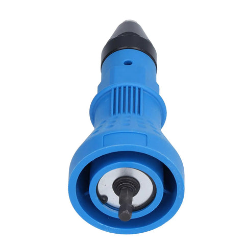 Top Rated Ergonomic Rivet Drill Adapter Kit With Hex Wrenches And Nozzles For Fastening Tasks On Sheet Metal And Auto Parts Using Standard Power Drills To Install Rivnuts Effortlessly, blue metal adapter