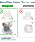 Comparison of correct and incorrect Six Pack Replacement Vacuum Filters For Handheld Dustbuster Cordless Vacs Compatible With VF110.