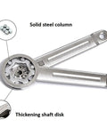 Lid Support Hinge Satin Nickel Folding Stay With Soft Close For Toy Box Drawer Window Wardrobe Or Cabinet Doors Adjustable To 35 Lb Includes Allen Key Normal Style 1 Pair. Close-up of compact hinge showing solid steel column and thickening shaft disk.