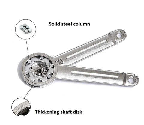 Lid Support Hinge Satin Nickel Folding Stay With Soft Close For Toy Box Drawer Window Wardrobe Or Cabinet Doors Adjustable To 35 Lb Includes Allen Key Normal Style 1 Pair. Close-up of compact hinge showing solid steel column and thickening shaft disk.
