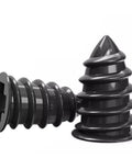 Universal 120 Piece Tire Repair Kit With Heavy Duty Rubber Nails No Sweat Screw In Puncture Plugs Includes Pro Pliers And Extractor For Fast Street Safe Fixes On Cars Trucks, black screw-in puncture plug.
