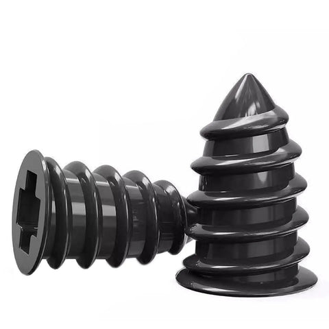 Universal 120 Piece Tire Repair Kit With Heavy Duty Rubber Nails No Sweat Screw In Puncture Plugs Includes Pro Pliers And Extractor For Fast Street Safe Fixes On Cars Trucks, black screw-in puncture plug.