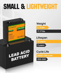 12V 20Ah LiFePO4 Battery With BMS For Fish Finder, Ham Radio, Solar System And Outdoor Camping, Deep Cycle on lead acid
