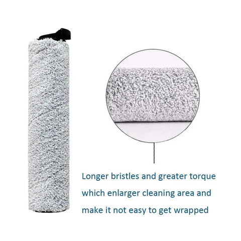 Close-up of 2 Pack Replacement Brush Roller For Tineco iFloor 2 iFloor 3 And Floor One S3 with tight microfiber bristles.