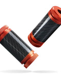 Dope 1.25 Inch Crash Bar Sliders End Caps With CNC Carbon Fiber Inlay Orange Rugged Aluminum Guard Caps for Engine Guard