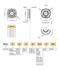 Multi Turn Absolute Encoder With Optional 256 1024 4096 Turns Switch Encoders Mechanical Gear Power Off Memory One Color Finish High Precision Readout Built To Last Workhorse For Industrial Automation, dimension drawing
