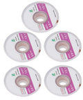 Pro Grade Solder Wick Desoldering Braid Copper Wire 5 Pack 2mm Width By 4.9 Feet for Electronics Repair shown in rolls