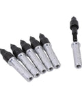 Carbon Arrow Inserts And Tips Kit For Carbon Arrows, 12 Pcs Precision Machined Aluminum Inserts With 12 Pcs Tips, displayed