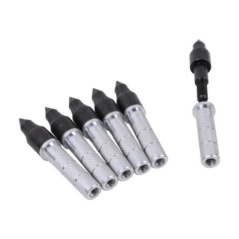 Carbon Arrow Inserts And Tips Kit For Carbon Arrows, 12 Pcs Precision Machined Aluminum Inserts With 12 Pcs Tips, displayed